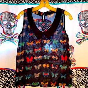 ASOS sheer butterfly top